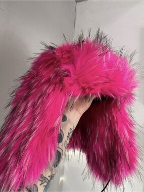 dollskill pink trapper hat- brand new